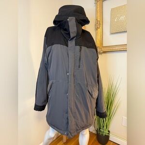 The North Face Men's XL Dry Vent Mid Length Black Gray Jacket Parka Down